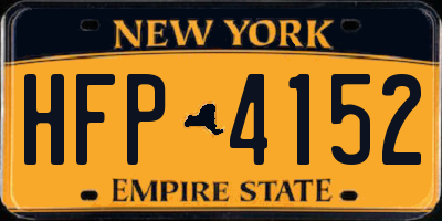 NY license plate HFP4152