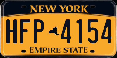 NY license plate HFP4154