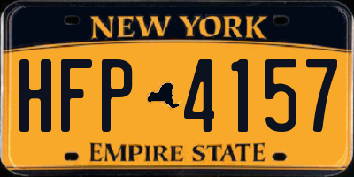 NY license plate HFP4157