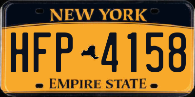 NY license plate HFP4158