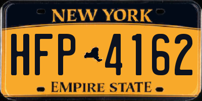 NY license plate HFP4162