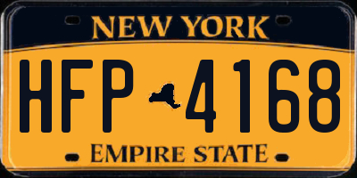 NY license plate HFP4168
