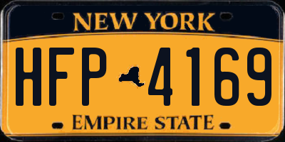 NY license plate HFP4169