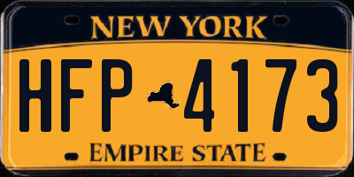 NY license plate HFP4173