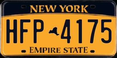 NY license plate HFP4175