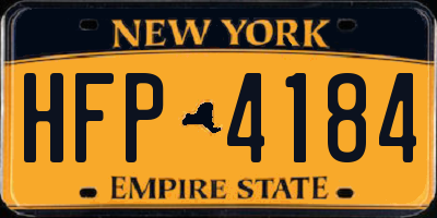 NY license plate HFP4184