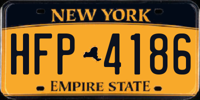 NY license plate HFP4186