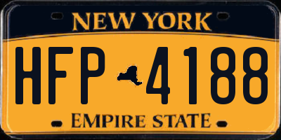 NY license plate HFP4188