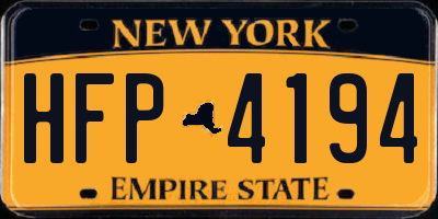 NY license plate HFP4194