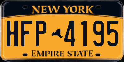 NY license plate HFP4195
