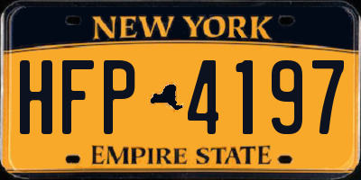 NY license plate HFP4197