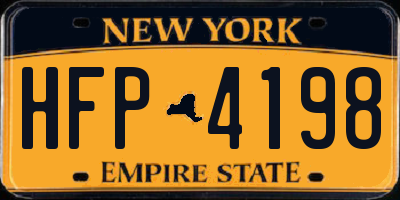 NY license plate HFP4198
