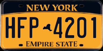 NY license plate HFP4201