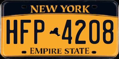 NY license plate HFP4208