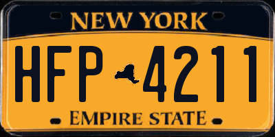 NY license plate HFP4211