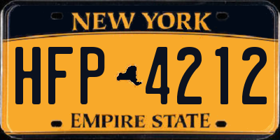 NY license plate HFP4212