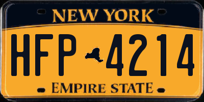 NY license plate HFP4214