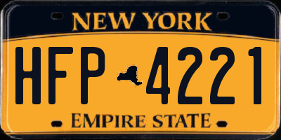 NY license plate HFP4221