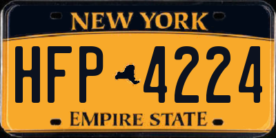 NY license plate HFP4224