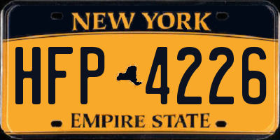 NY license plate HFP4226