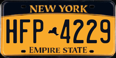 NY license plate HFP4229