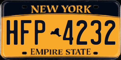 NY license plate HFP4232