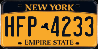 NY license plate HFP4233
