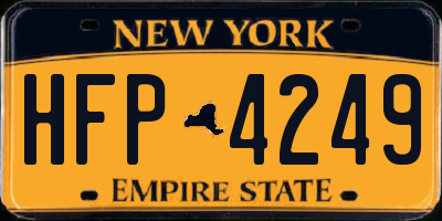 NY license plate HFP4249