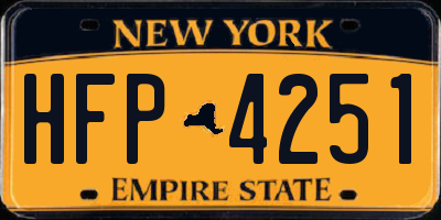 NY license plate HFP4251