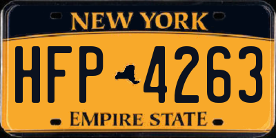 NY license plate HFP4263