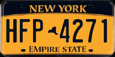 NY license plate HFP4271