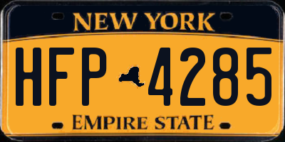 NY license plate HFP4285