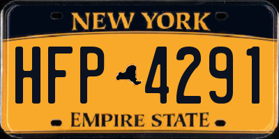 NY license plate HFP4291