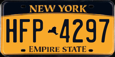 NY license plate HFP4297