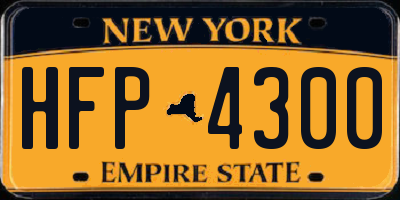 NY license plate HFP4300