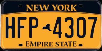 NY license plate HFP4307