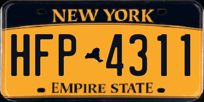NY license plate HFP4311