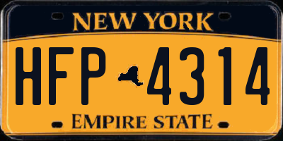 NY license plate HFP4314