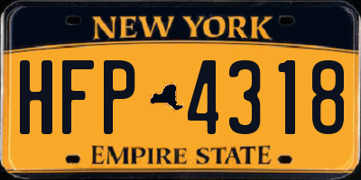 NY license plate HFP4318