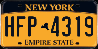 NY license plate HFP4319