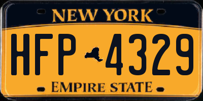 NY license plate HFP4329