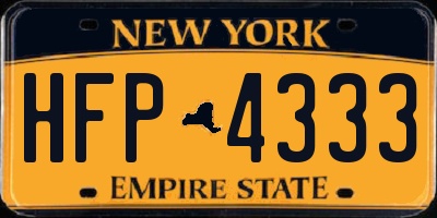 NY license plate HFP4333