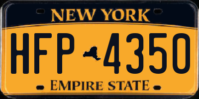 NY license plate HFP4350