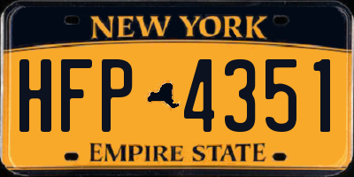 NY license plate HFP4351