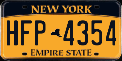 NY license plate HFP4354