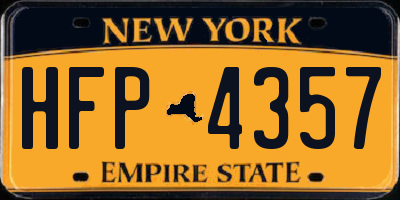 NY license plate HFP4357