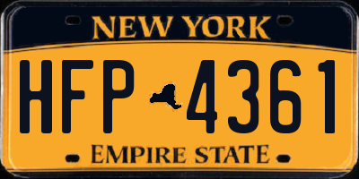 NY license plate HFP4361