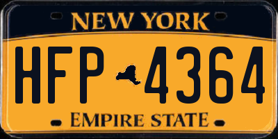 NY license plate HFP4364