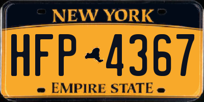 NY license plate HFP4367