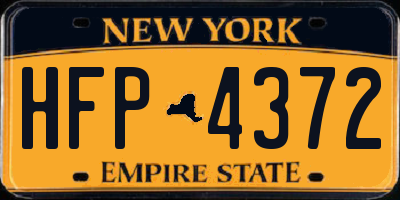 NY license plate HFP4372